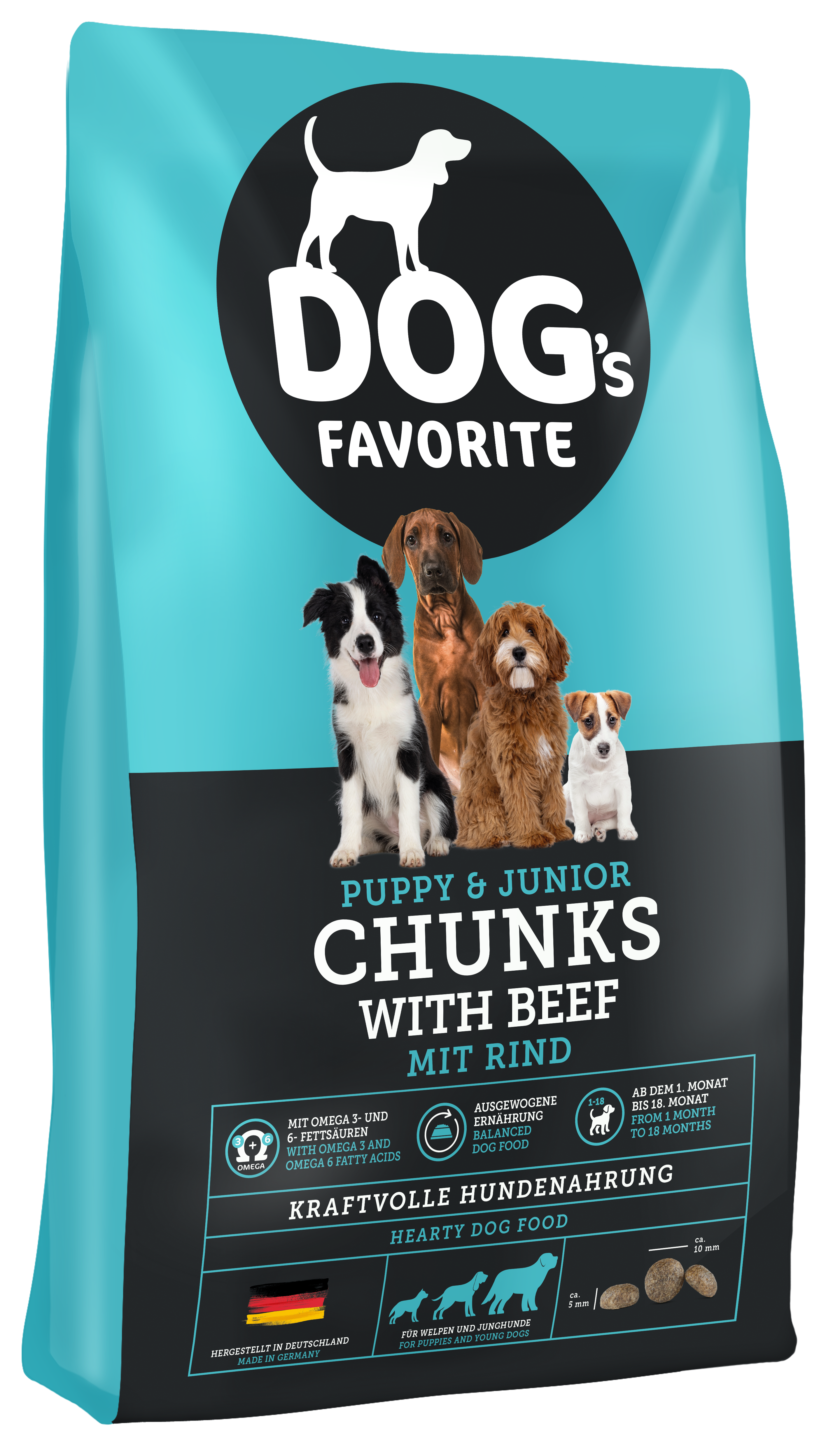 Dog's Favorite Puppy Chunks mit Rind