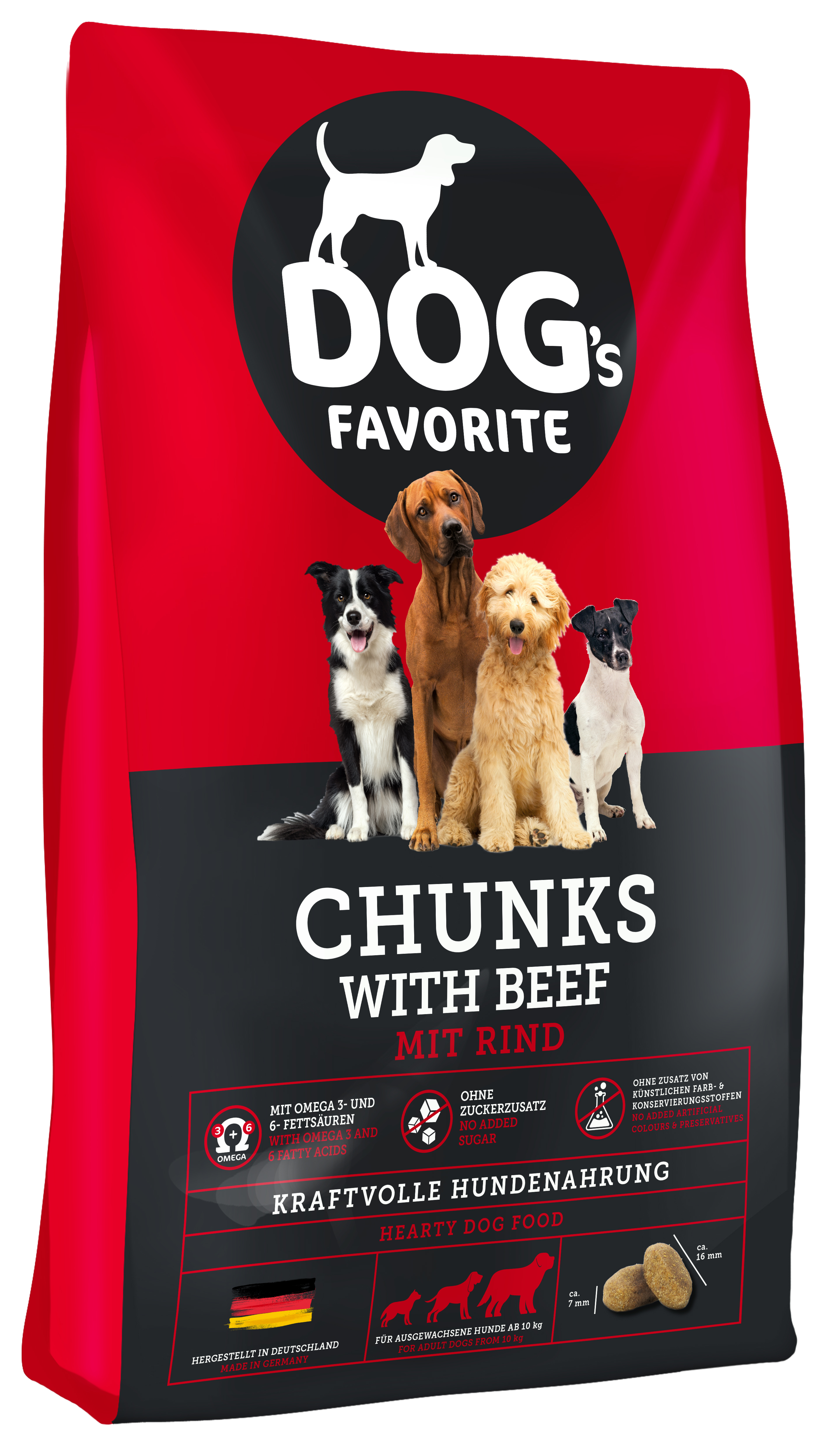 Dog's Favorite Chunks mit Rind