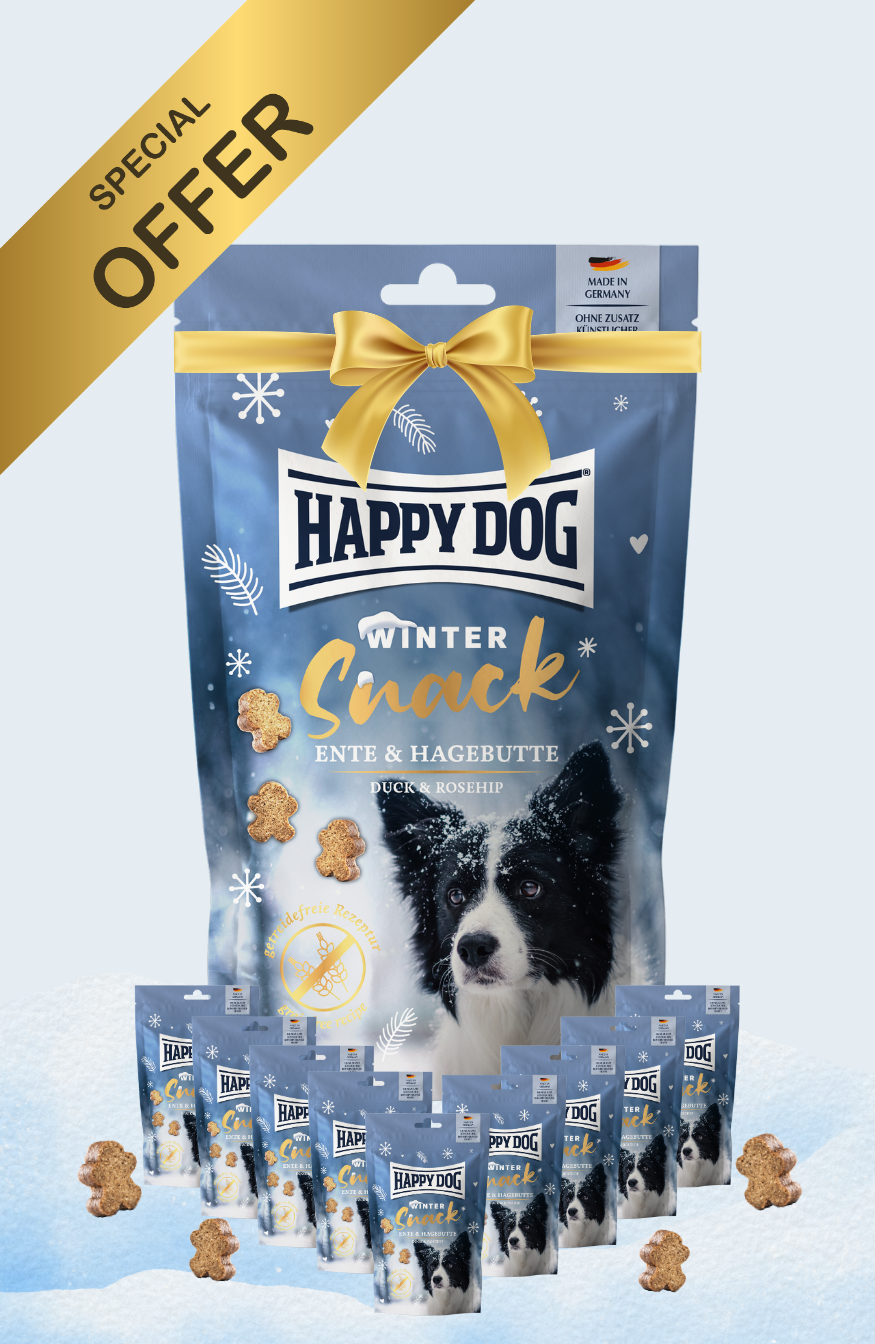 Winter Snack mit Ente und Hagebutte